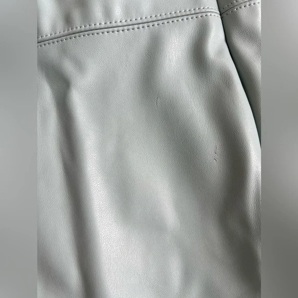 Topshop Faux Leather Flared Pants with Split Hem - Picture 9 of 9